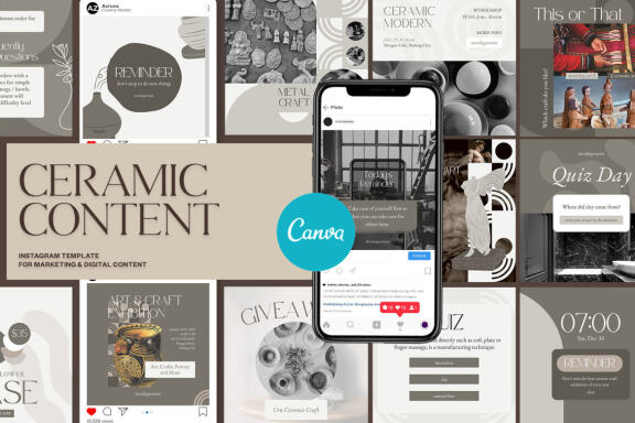 Ceramic Pottery Instagram | CANVA Template