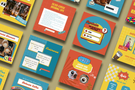 Coffee Shop Content Instagram | CANVA Template