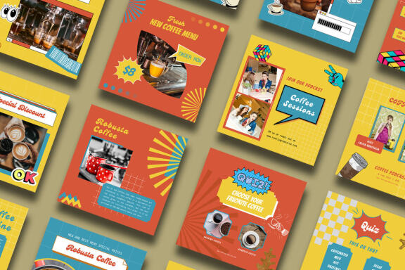 Coffee Shop Content Instagram | CANVA Template