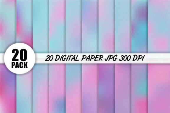 Digital paper grain texture unicorn color