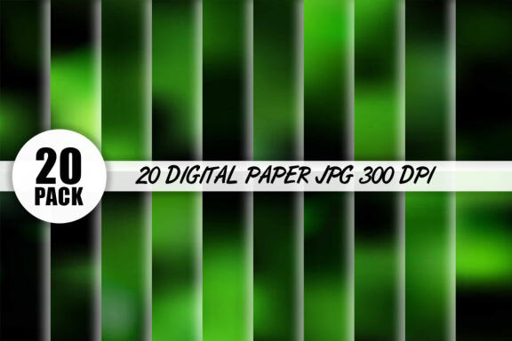 Digital paper gradient dark green color
