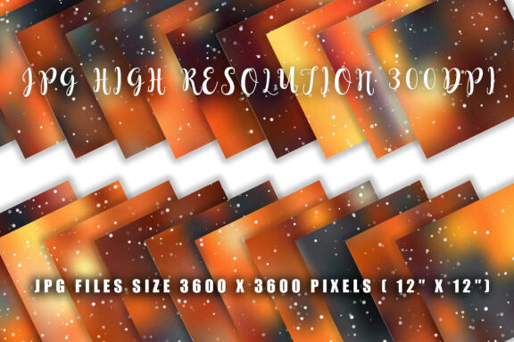 Digital paper gradient dark orange and dots 
