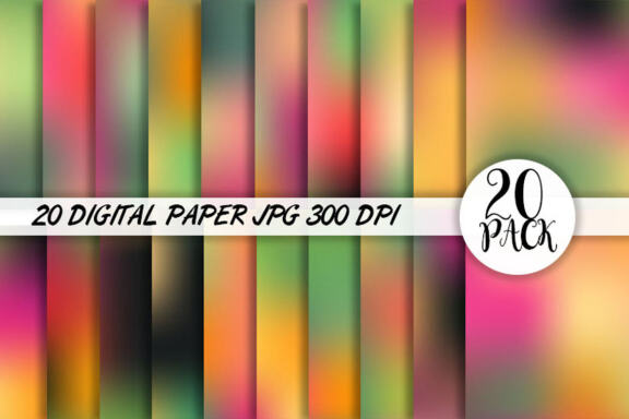 Digital paper gradient colorful background