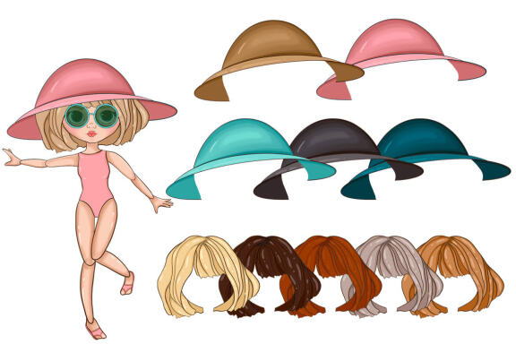 Summer GIRLS Blythe Clipart PNG