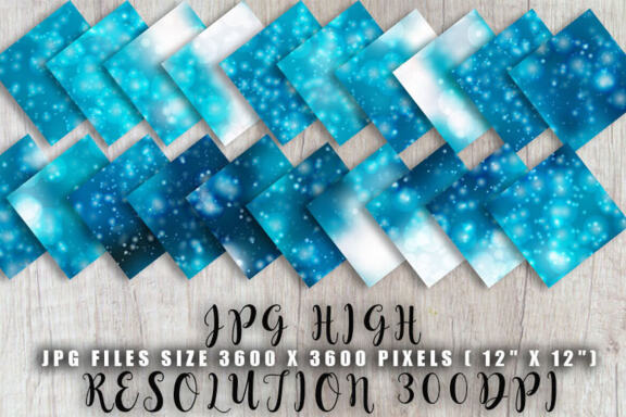 Digital paper bokeh texture blue sea color