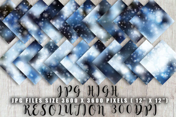 Digital paper bokeh texture gradient blue color
