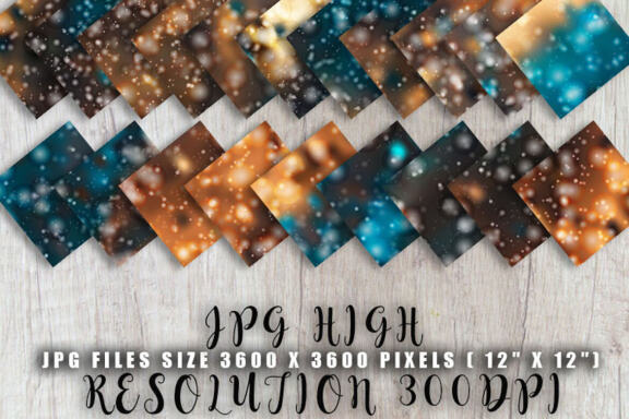 Digital paper bokeh texture gradient rust color