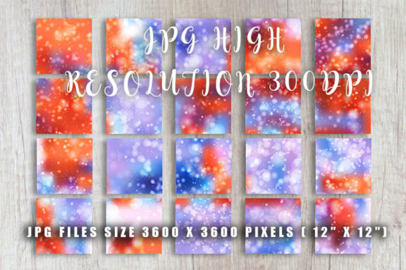 Digital paper bokeh texture gradient blue orange color