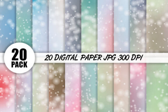 Digital paper bokeh texture pastel color gradient 