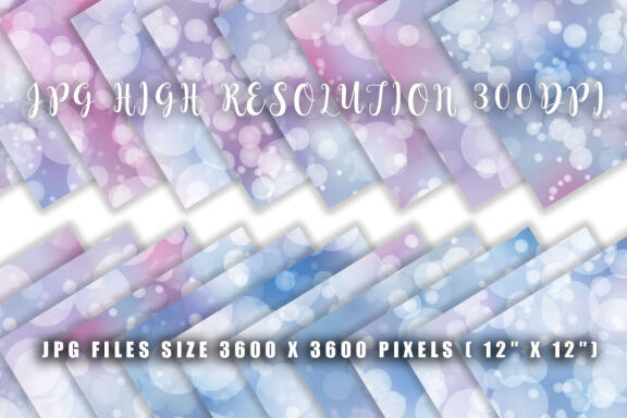 Digital paper bokeh texture blue light color