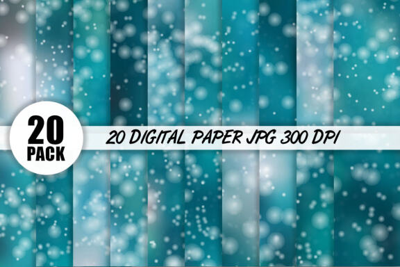 Digital paper bokeh texture blue sea color