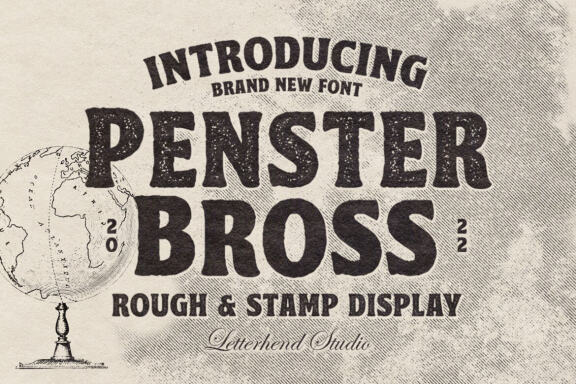 Penster Bross - Rough Display Font