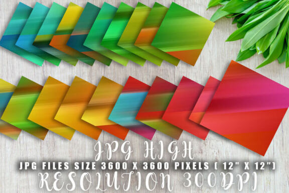 digital paper bright color gradient stripes blur