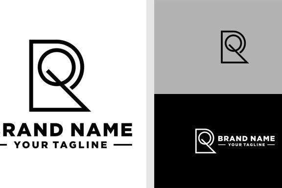 RQ LOGO MONOGRAM LINE EDITABLE