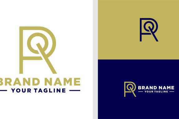 QR LOGO MONOGRAM LINE LUXURY EDITABLE