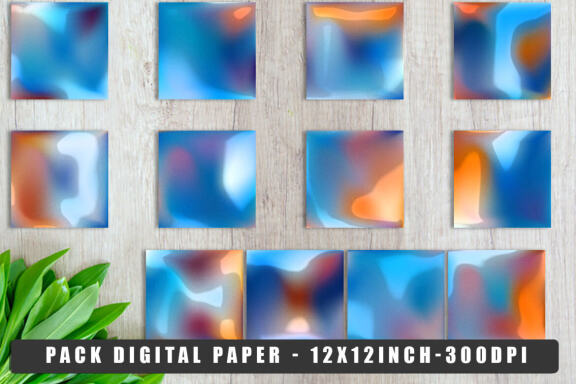 Digital paper grain texture blue color background