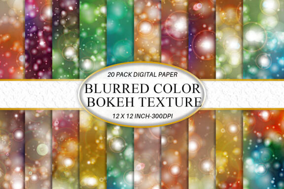 Digital paper bokeh texture background