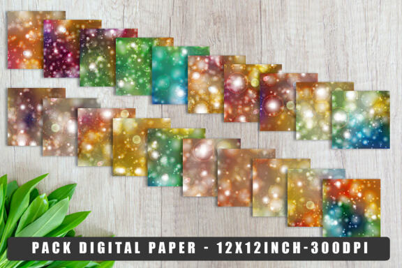 Digital paper bokeh texture background