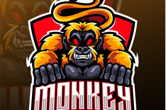 Monkey Esport Mascot 