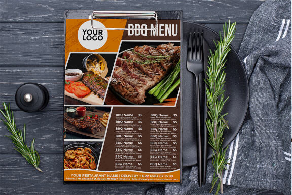 BBQ flyer menu
