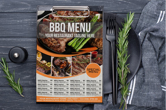 Barbecue flyer Menu