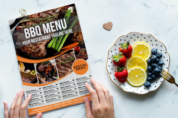 Barbecue flyer Menu