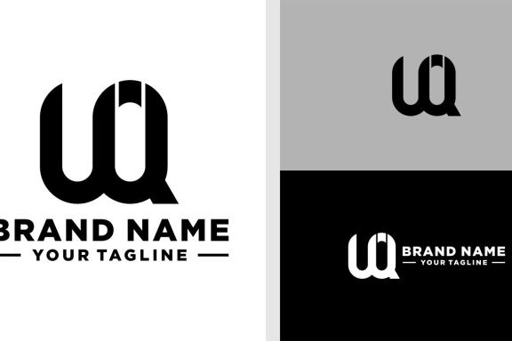 QW LOGO MONOGRAM BOLD EDITABLE