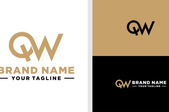 QW LOGO MONOGRAM LUXURY EDITABLE