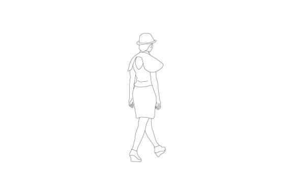Vector illustration of elegant women walking