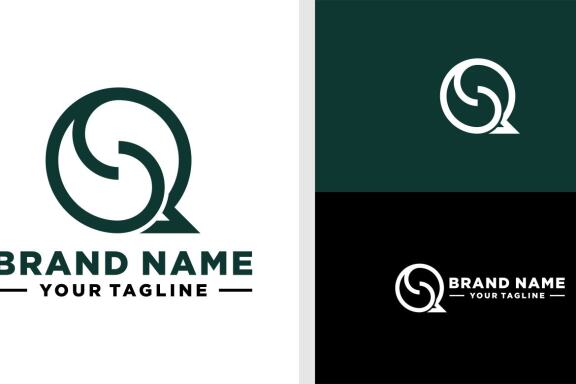 QS LOGO MONOGRAM LINE ELEGANT EDITABLE