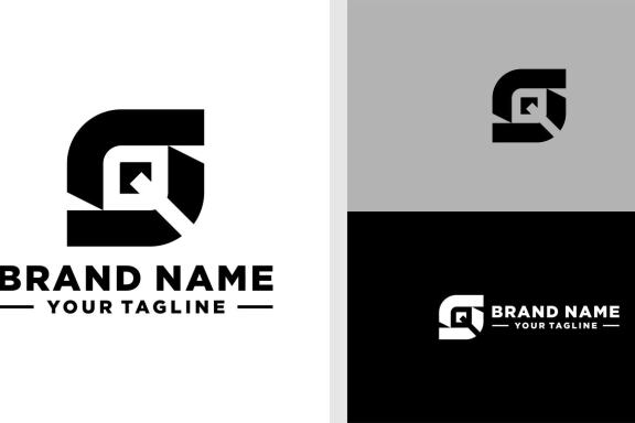 SQ LOGO MONOGRAM GEOMETRIC EDITABLE