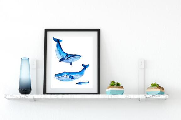 Watercolor Ocean Clipart, Cute sea animals png