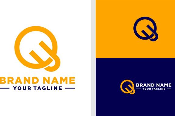 QU LOGO MONOGRAM LINE EDITABLE