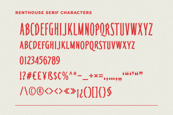 Renthouse - Vintage Display Font Duo