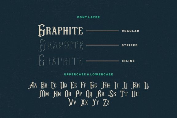 Graphite Layered Font