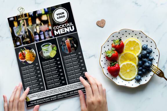 Cocktails Menu flyer