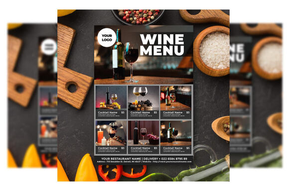 Wine Menu flyer
