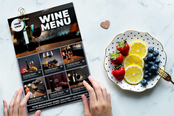 Wine Menu flyer