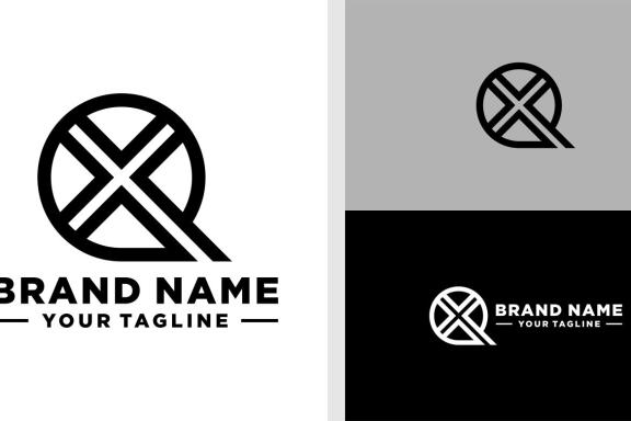 QX LOGO MONOGRAM LINE ELEGANT EDITABLE