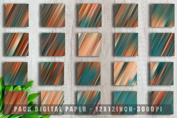 Digital paper stripes line texture with rust color blur 
