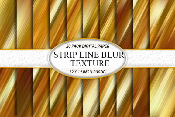 Digital paper stripes line texture with gold color blur 