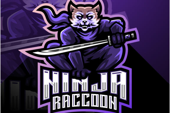Ninja Raccoon Esport Mascot
