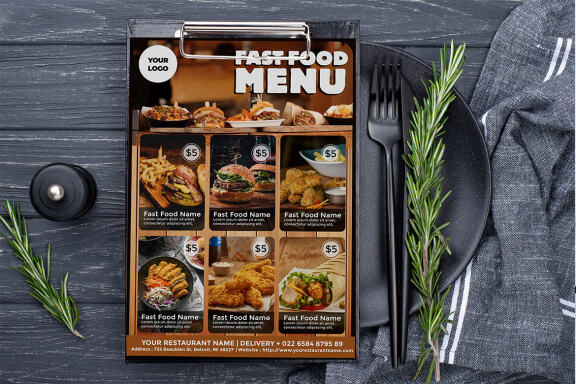 Fast food Menu