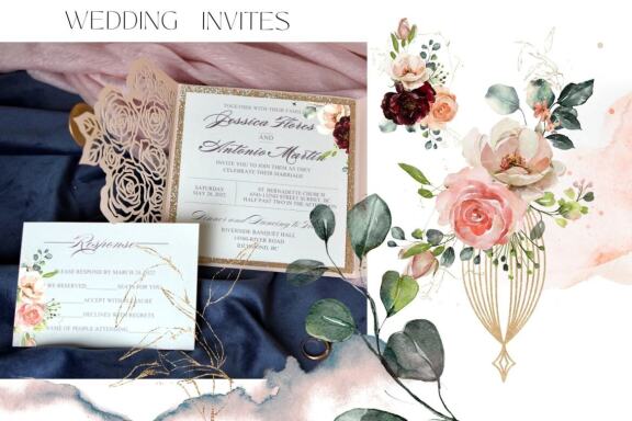3  editable Wedding templates CANVA, psd