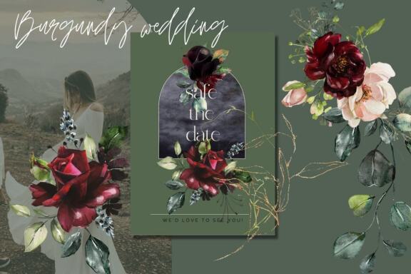 3  editable Wedding templates CANVA, psd