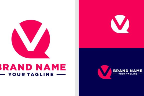 QV LOGO MONOGRAM MODERN EDITABLE