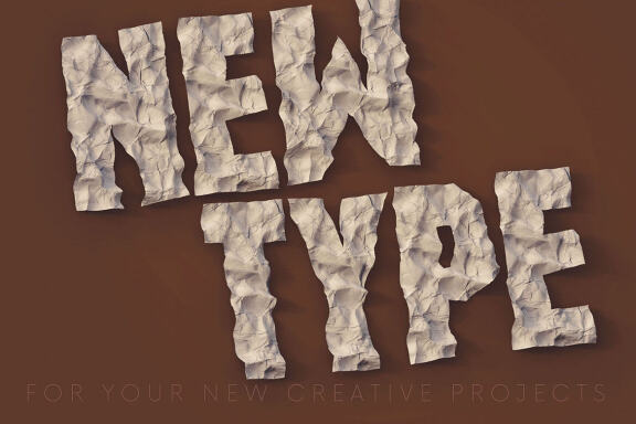 Crumpled Paper - 3D Lettering
