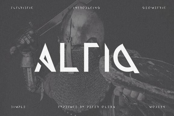 Altiq - Futuristic Font