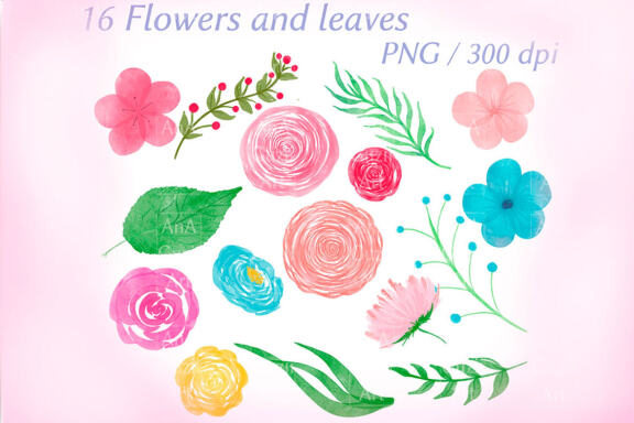 Butterflies and flowers clipart