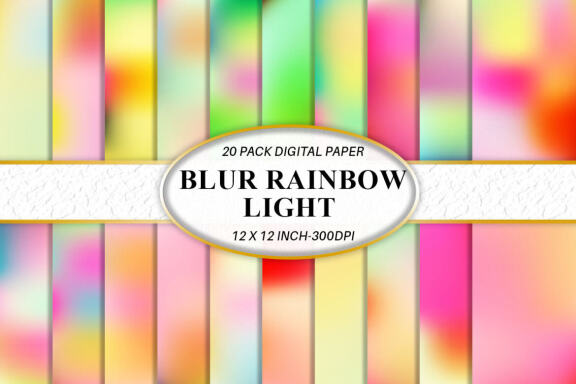 Digital paper gradient bright colorful